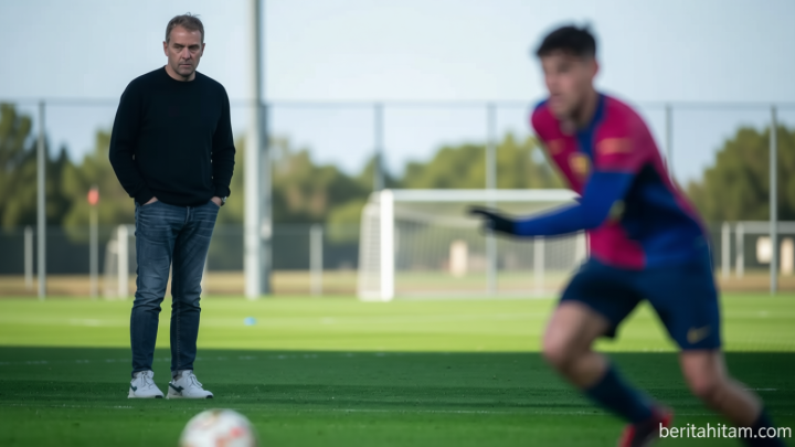 Facing Challenges: 100 Poin Barcelona Sudah Mustahil, Hansi Flick Anggap Remahan Koar-koar Presiden Madrid