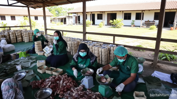Latest Program: NU Salurkan Daging Kurban Pakai Besek Bambu dan Daun Pisang
