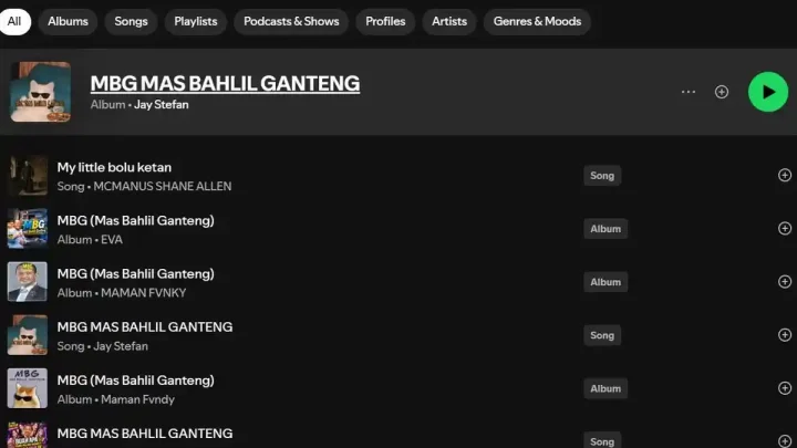 Lagu ‘MBG Mas Bahlil Ganteng’ Sudah Ada di Spotify – Telah Didengar 178 Ribu Kali