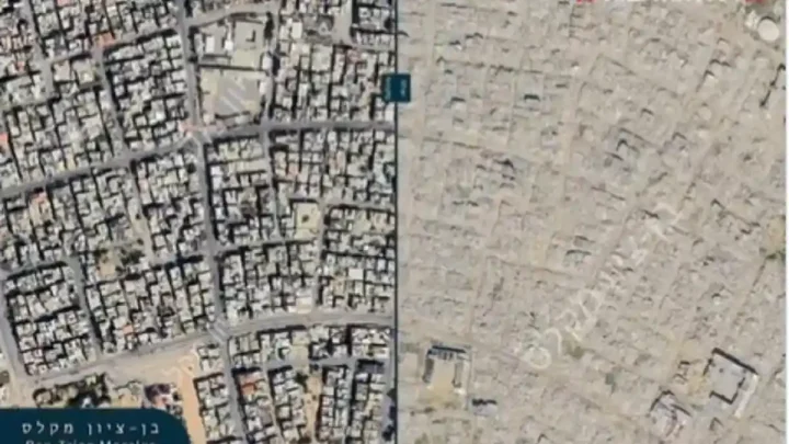 Rafah Luluh Lantak – Misi PBB Palestina Rilis Foto Satelit Detik-detik Eksodus Massal Pengungsi Gaza