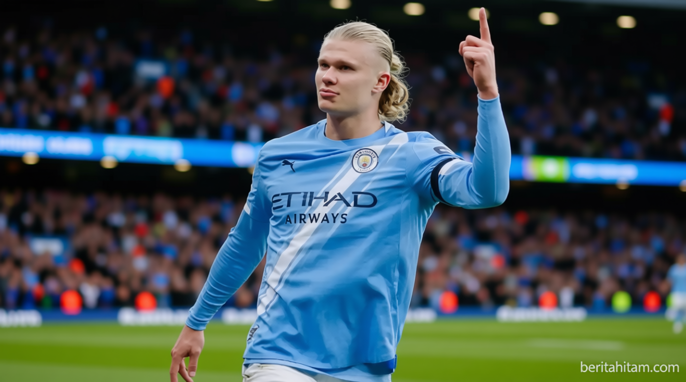 Lesunya Erling Haaland Bersandar di Tiang Gawang saat Man City Rayakan Juara Piala FA