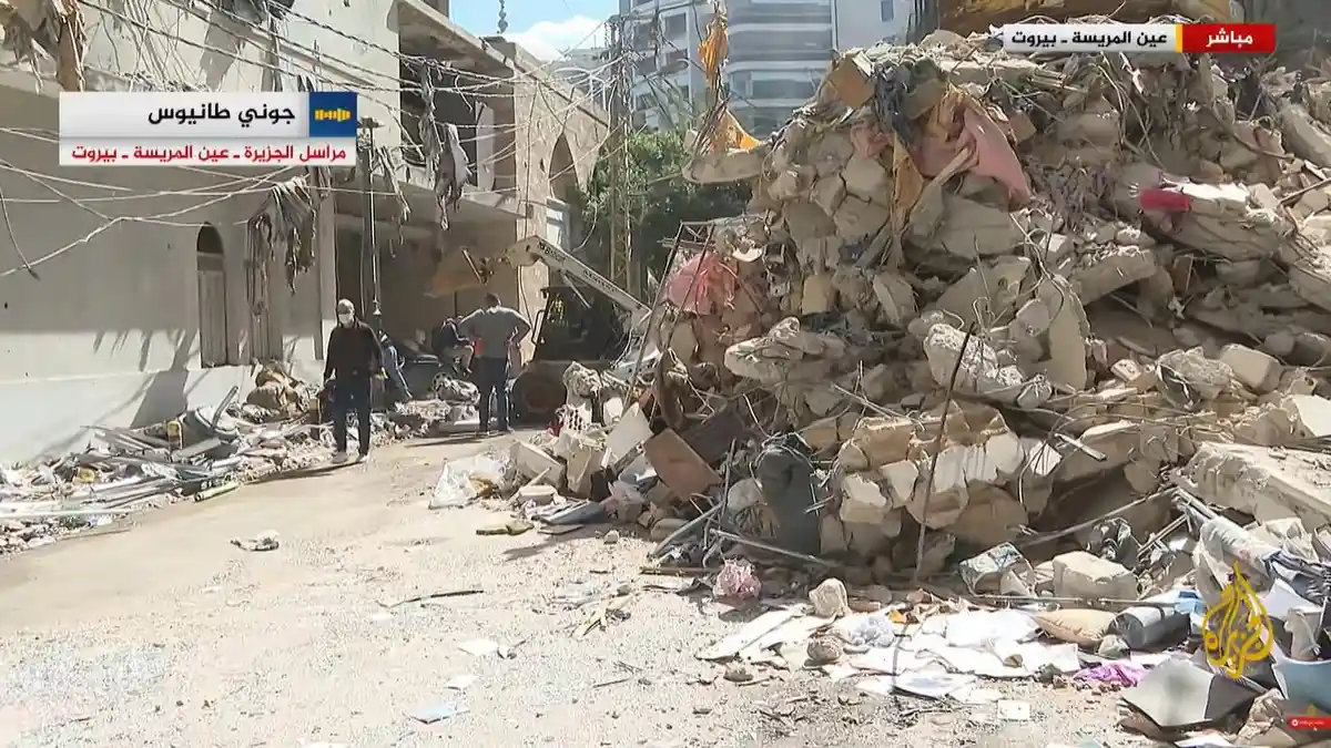 kerusakan-yang-disebabkan-oleh-serangan-udara-Israel-di-Beirut-Lebanon