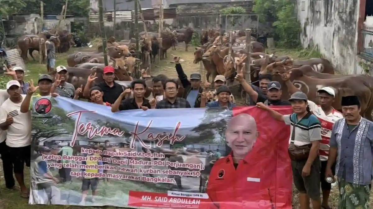penyembelihan-dan-distribusi-daging-kurban-oleh-DPD-PDIP-Jawa-Timur-Idula-dha