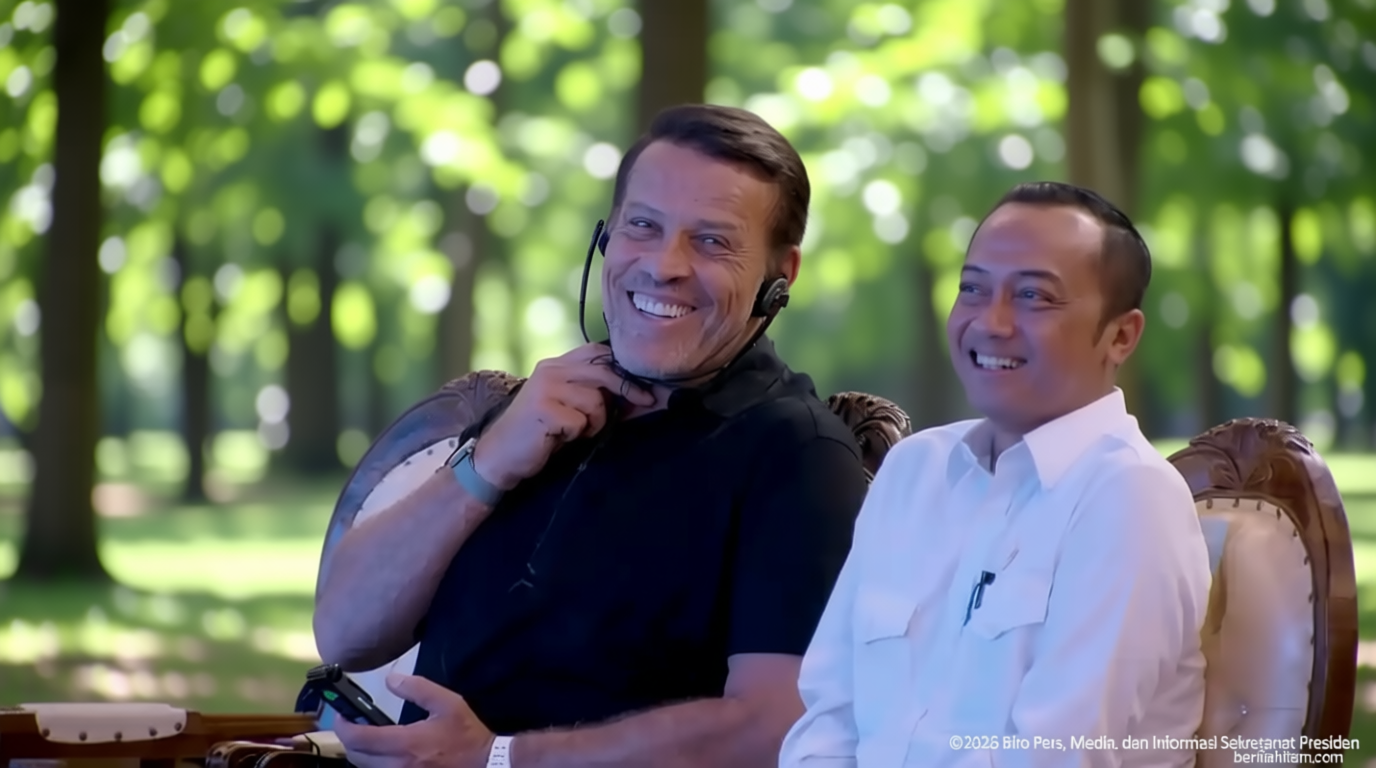 Gandeng Motivator AS Tony Robbins, Prabowo Cerita Kesamaan Masa Lalu dan Filosofi Berbagi