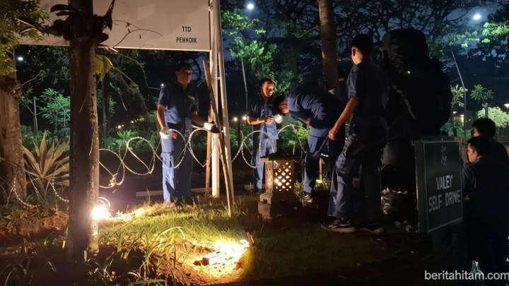 Jelang Eksekusi Lahan – Manajemen Hotel Sultan Pasang Kawat Berduri di Depan Lobi