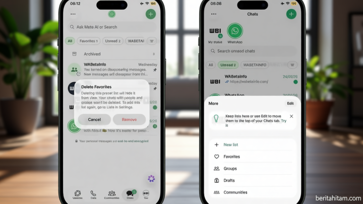 Visit Agenda: WhatsApp iOS Dapat Fitur Baru, Pengguna Kini Bisa Atur Daftar Chat Lebih Mudah