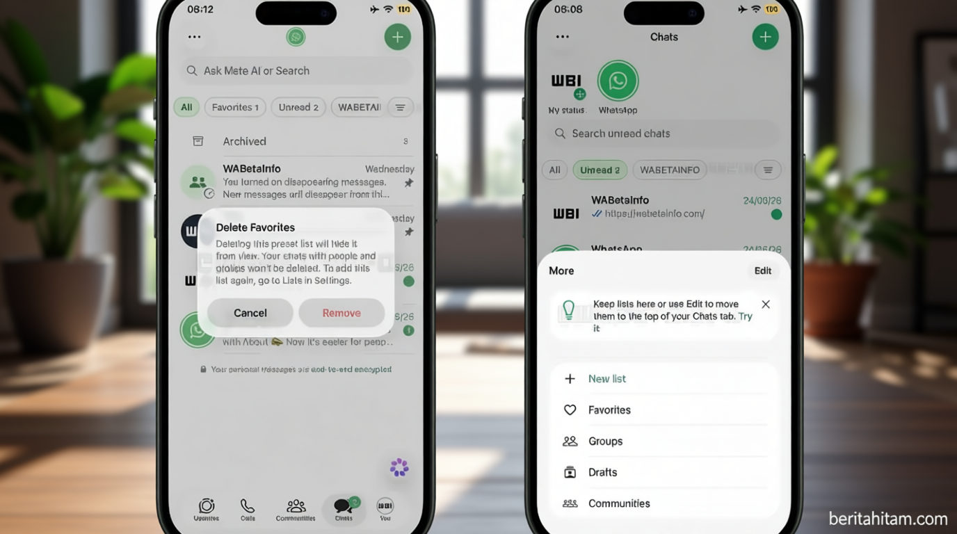 WhatsApp iOS Dapat Fitur Baru, Pengguna Kini Bisa Atur Daftar Chat Lebih Mudah