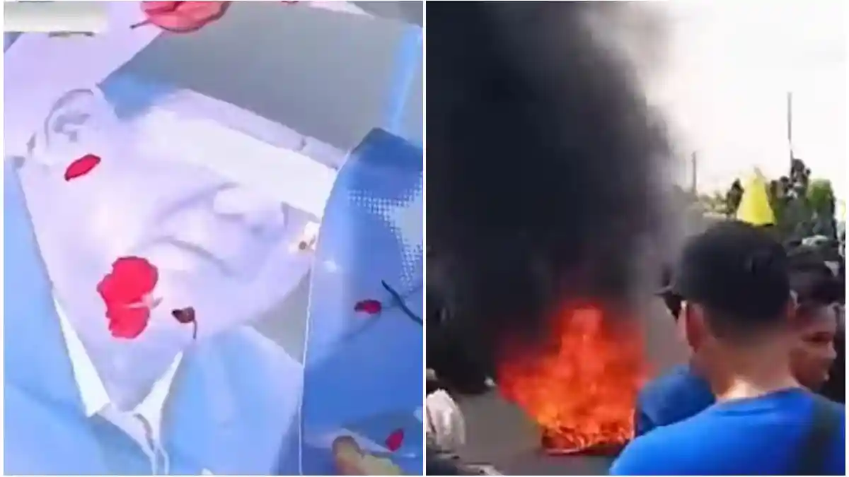 Demo-di-Lampung-Diwarnai-Aksi-Bakar-Foto-Presiden-Prabowo-Mahasiswa-Turunkan-Harga-BBM