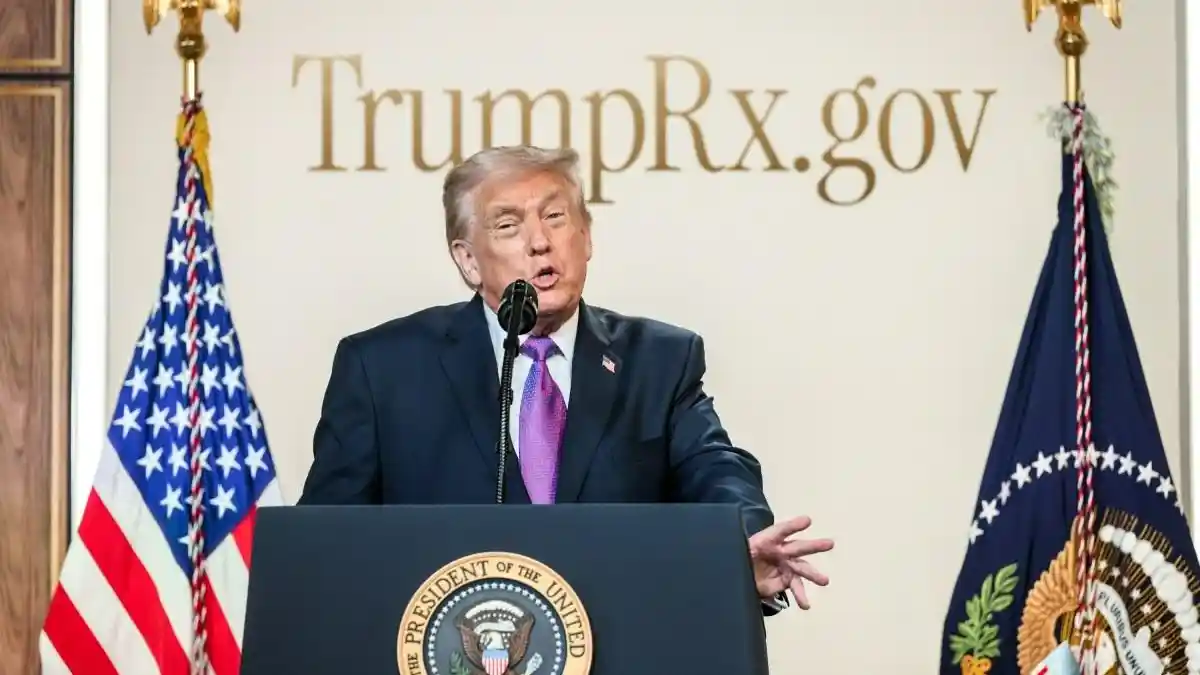 Donald-Trump-saat-mengumumkan-peluncuran-TrumpRX