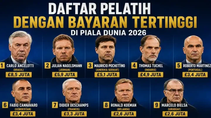 Historic Moment: Daftar Gaji Tertinggi Pelatih Piala Dunia 2026: Ancelotti Teratas, Lionel Scaloni Tak Masuk 10 Besar