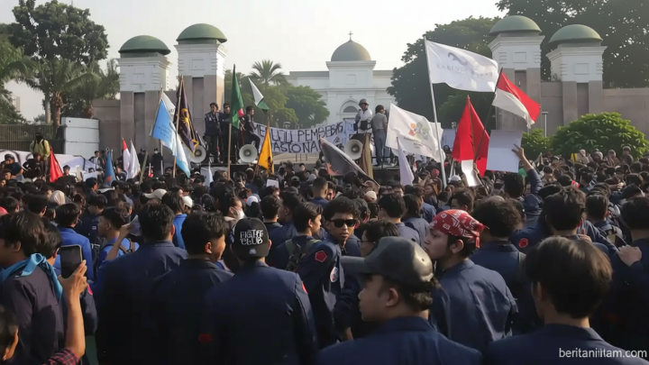 Latest Program: Naik ke Mobil Komando, Pimpinan DPR Diteriaki Massa Mahasiswa Soal Isu Guru Honorer dan UU Polri