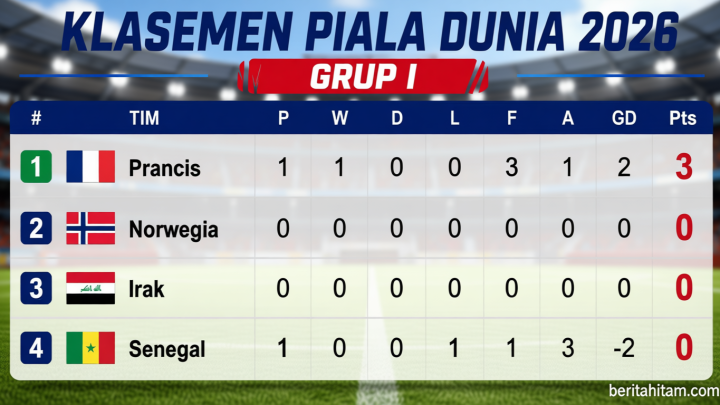 Solving Problems: Hasil Klasemen Piala Dunia 2026 – Prancis Puncaki Grup I, Mbappe Elegan Jawab Tudingan Miring