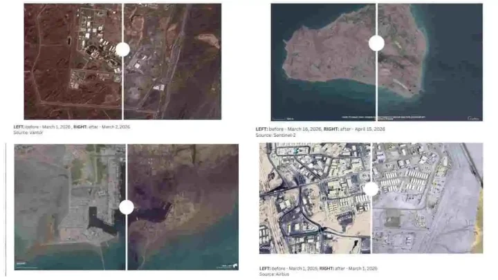 Special Plan: Citra Satelit Tunjukkan Kehancuran akibat Perang AS-Israel di Iran