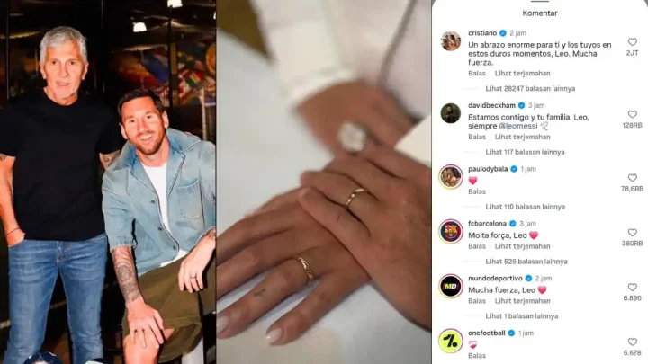Cristiano Ronaldo Berduka di Hari Pernikahan, Komentarnya di Unggahan Messi Jadi Sorotan