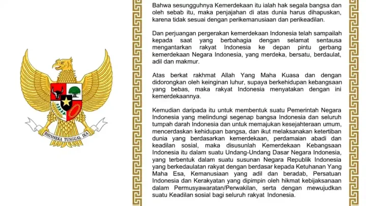Link PDF Teks Undang-Undang Dasar 1945 untuk Upacara HUT ke-81 RI 17 Agustus 2026