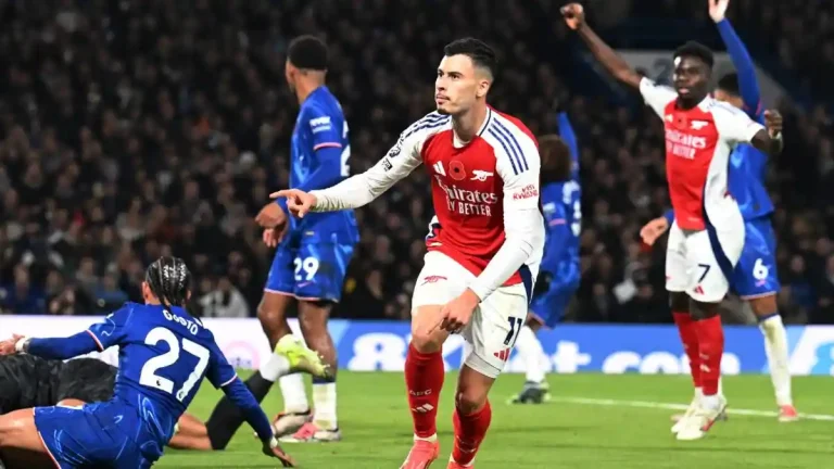 Selebrasi-pemain-Arsenal-Gabriel-Martinelli-saat-melawan-Chelsea-di-Liga-Inggris
